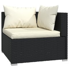 Sodo baldų komplektas, su pagalvėlėmis, 14 dalių, juodas kaina ir informacija | Lauko baldų komplektai | pigu.lt