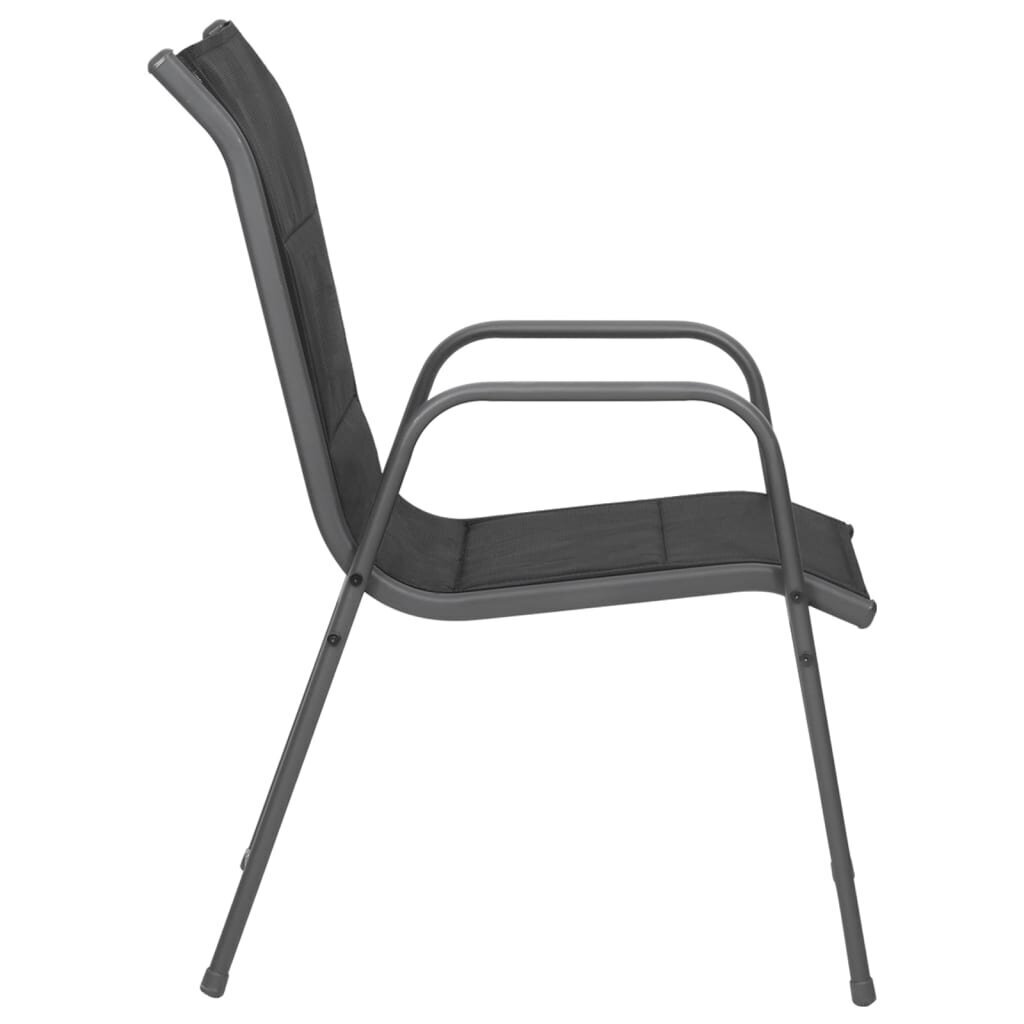 Sodo kėdės, juodos, 4 vnt. kaina ir informacija | Lauko kėdės, foteliai, pufai | pigu.lt