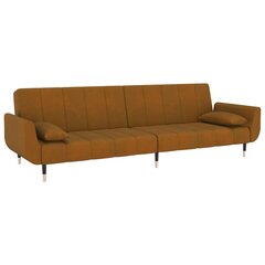 Sofa-lova vidaXL, ruda kaina ir informacija | Sofos | pigu.lt