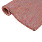 Lauko kilimėlis, raudonos spalvos, 120x170cm, plokščio pynimo kaina ir informacija | Kilimai | pigu.lt