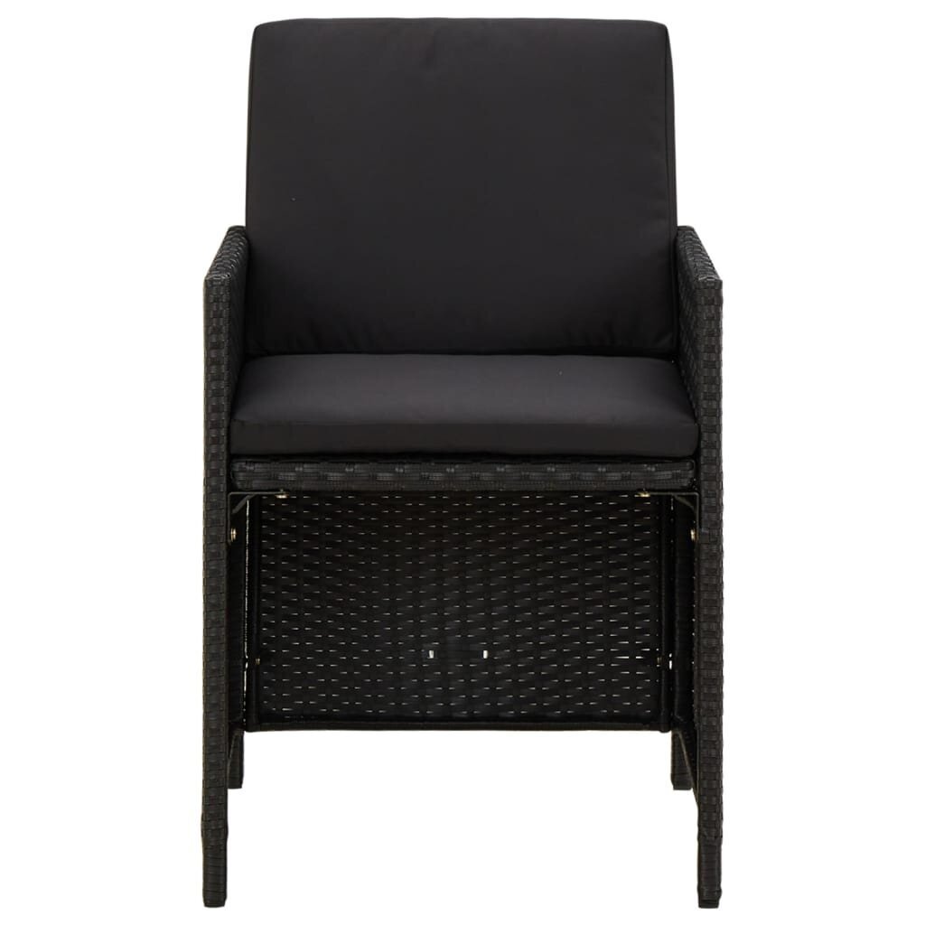 Sodo kėdės, juodos, 4 vnt. цена и информация | Lauko kėdės, foteliai, pufai | pigu.lt