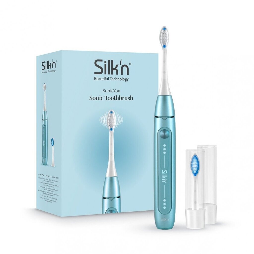 Elektrinis dantų šepetėlis Silk'n SonicYou Light Blue kaina ir informacija | Elektriniai dantų šepetėliai | pigu.lt