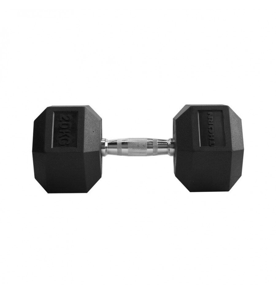 Gumuotas hantelis Thorn + Fit HEXHEAD DUMBBELL HEX 20 kg цена и информация | Svoriai, svarmenys, štangos | pigu.lt