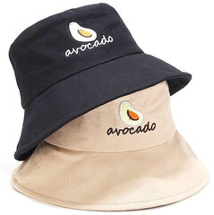 Двусторонняя шапка-ведро AVOCADO, бело-черная цена и информация | Женские шапки | pigu.lt