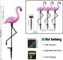 Saulės energijos įkraunamas LED sodo šviestuvų rinkinys - flamingai, 3 vnt, 53cm kaina ir informacija | Lauko šviestuvai | pigu.lt