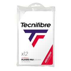 Обмотки для теннисной ракетки Tecnifibre Players Dry 12 шт. белые цена и информация | Товары для большого тенниса | pigu.lt