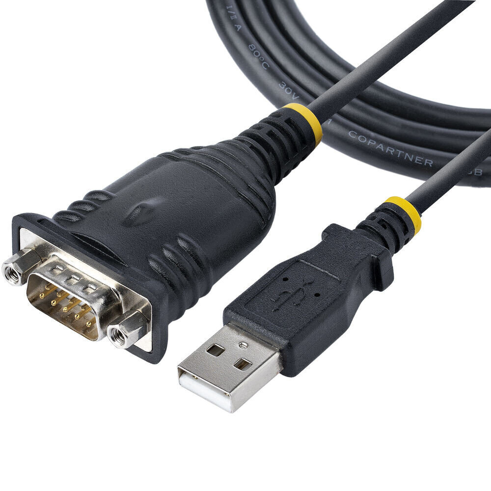 Startech USB prievadas kabelis 1P3FP-USB-SERIAL, 1m kaina ir informacija | Kabeliai ir laidai | pigu.lt