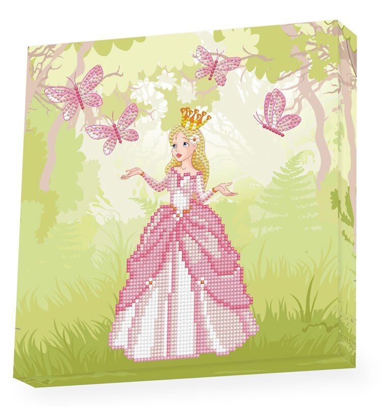 Deimantinė mozaika Princess adventure 28x28 cm kaina ir informacija | Deimantinės mozaikos | pigu.lt