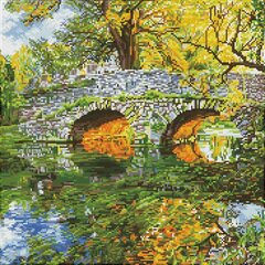 Deimantinė mozaika Country bridge 51,5x51,5 cm kaina ir informacija | Deimantinės mozaikos | pigu.lt