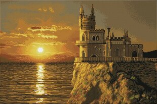 Алмазная мозаика Swallows nest castle 50x75 см цена и информация | Алмазная мозаика | pigu.lt