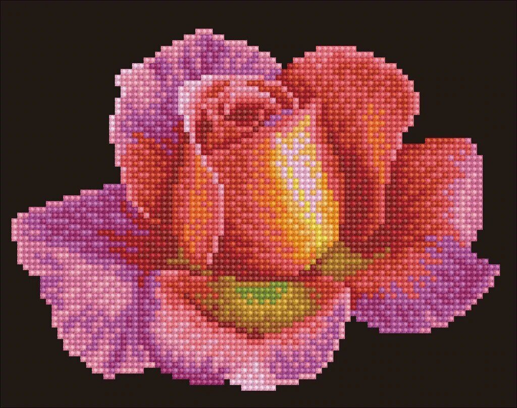 Deimantinė mozaika Budding rose 20,5x25,5 cm kaina ir informacija | Deimantinės mozaikos | pigu.lt