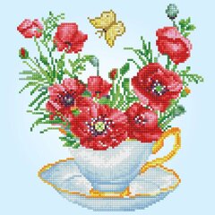 Deimantinė mozaika Teatime poppoes 32x32 cm kaina ir informacija | Deimantinės mozaikos | pigu.lt