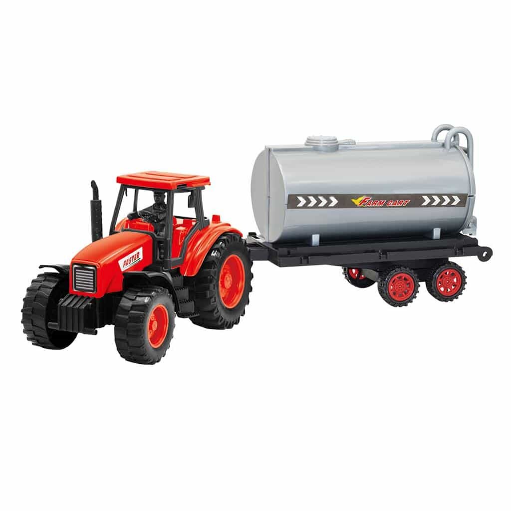 Žaislinis traktorius su baku 12x13x42cm kaina ir informacija | Žaislai berniukams | pigu.lt