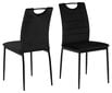 4 kėdžių komplektas Actona Dia, juodas цена и информация | Virtuvės ir valgomojo kėdės | pigu.lt