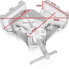 Kampinis spaustukas kaina ir informacija | Mechaniniai įrankiai | pigu.lt