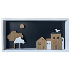 Настенный декор DKD Home Decor Белый Дом (40 x 3.5 x 20 см) цена и информация | Детали интерьера | pigu.lt