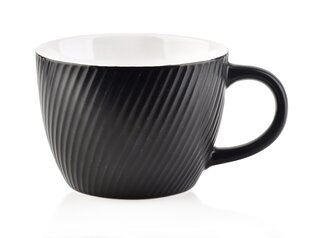 SALLY LINES BLACK puodelis 480ml 11x14.5xh8cm kaina ir informacija | Taurės, puodeliai, ąsočiai | pigu.lt