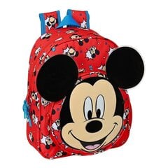 Vaikiška kuprinė Mickey Mouse Clubhouse Happy Smiles, raudona kaina ir informacija | Kuprinės mokyklai, sportiniai maišeliai | pigu.lt