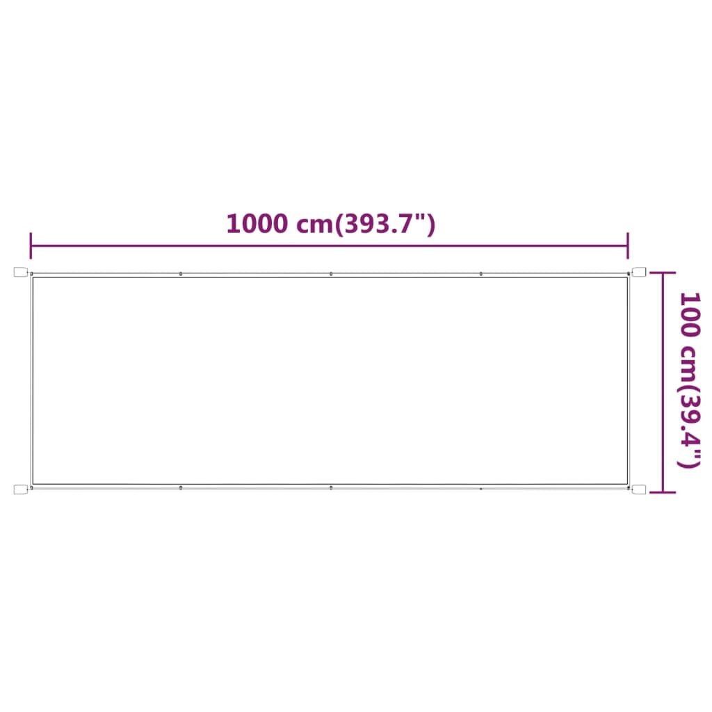 vidaXL Vertikali markizė, smėlio spalvos, 100x1000cm, oksfordo audinys цена и информация | Skėčiai, markizės, stovai | pigu.lt