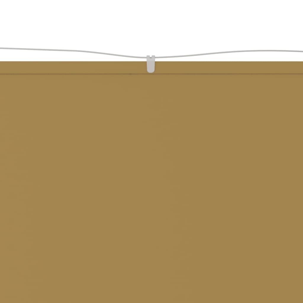 vidaXL Vertikali markizė, smėlio spalvos, 180x800cm, oksfordo audinys kaina ir informacija | Skėčiai, markizės, stovai | pigu.lt