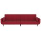Dvivietė vidaXL sofa-lova su pakoja, raudona kaina ir informacija | Sofos | pigu.lt