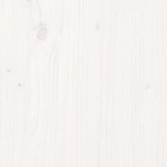 vidaXL Lovos rėmas, baltos spalvos, 120x200cm, pušies medienos masyvas kaina ir informacija | Lovos | pigu.lt