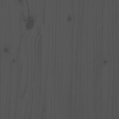vidaXL Lovos rėmas, pilkos spalvos, 200x200cm, pušies medienos masyvas kaina ir informacija | Lovos | pigu.lt