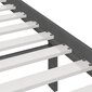 vidaXL Lovos rėmas, pilkos spalvos, 200x200cm, medienos masyvas kaina ir informacija | Lovos | pigu.lt