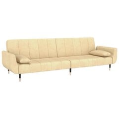 Dvivietė vidaXL sofa-lova, kreminė цена и информация | Диваны | pigu.lt