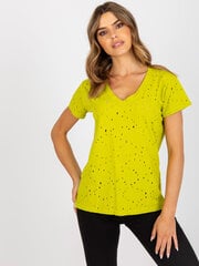Женская однотонная салатовая футболка цена и информация | Женские футболки | pigu.lt