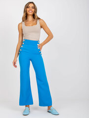 Женские синие брюки из ткани цена и информация | Брюки | pigu.lt