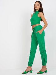Женские спортивные штаны, зеленые цена и информация | Спортивная одежда для женщин | pigu.lt