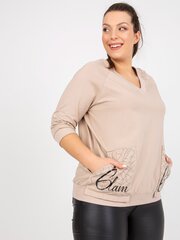 Женская бежевая блуза больших размеров цена и информация | Женские блузки, рубашки | pigu.lt