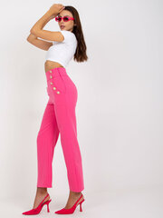 темно-розовые женские брюки от костюма с высокой талией цена и информация | Женские брюки | pigu.lt