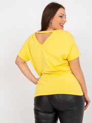 Женская желтая футболка больших размеров цена и информация | Женские блузки, рубашки | pigu.lt