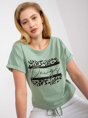 Женская ярко-зеленая футболка больших размеров цена и информация | Футболка женская | pigu.lt