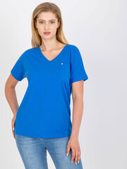 Женская темно-синяя футболка больших размеров цена и информация | Женские блузки, рубашки | pigu.lt