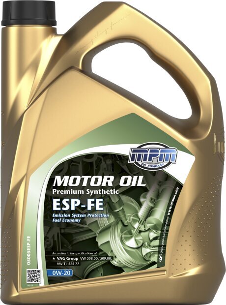 Alyva MPM Motor Oil 0W20 Premium Synthetic ESP-FE 5L (05005ESP-FE) цена и информация | Variklinės alyvos | pigu.lt