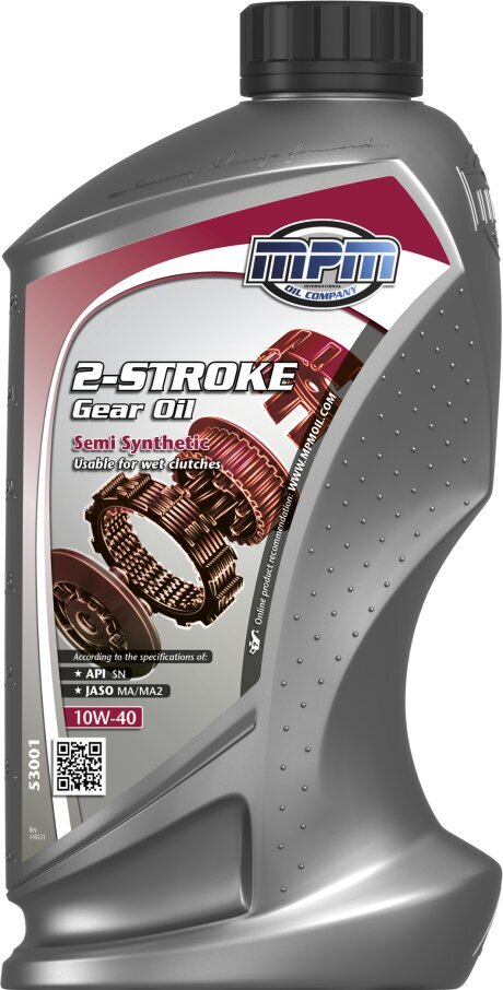 Alyva MPM 2-Stroke Gear Oil Synthetic 10W40 1L (53001) kaina ir informacija | Moto alyvos | pigu.lt