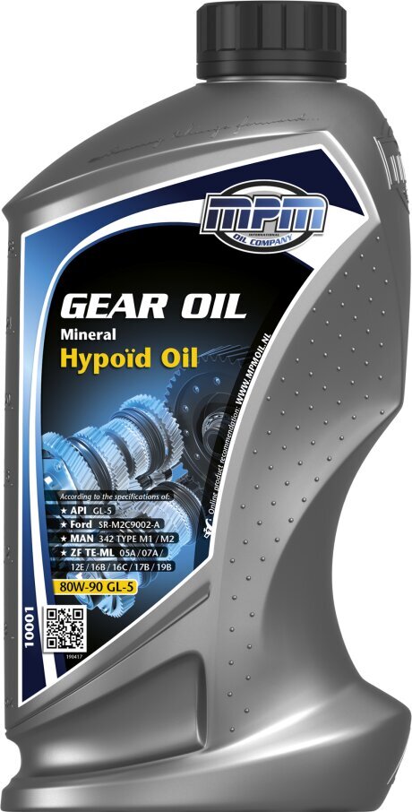 Alyva MPM Gear Oil 80W90 GL-5 Mineral Hypoïd Oil 1L (10001) kaina ir informacija | Kitos alyvos | pigu.lt