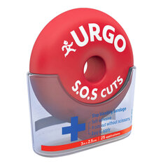 URGO S.O.S CUTS tvarstis, 3 m x 2,5 cm kaina ir informacija | Pirmoji pagalba | pigu.lt