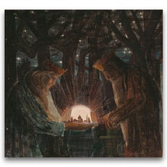 Reprodukcija Karalių Pasaka, Mikalojus Konstantinas Čiurlionis 100x100 cm kaina ir informacija | Reprodukcijos, paveikslai | pigu.lt