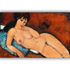 Reprodukcija Nude on a Blue Cushion (1917), Amedeo Modigliani 30x40 cm kaina ir informacija | Reprodukcijos, paveikslai | pigu.lt