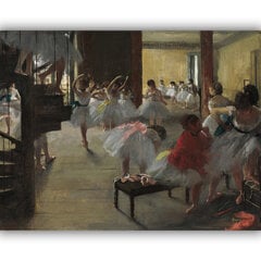 Reprodukcija Baleto klasė, Edgar Degas 40x35 cm kaina ir informacija | Reprodukcijos, paveikslai | pigu.lt