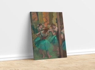 Reprodukcija Šokėjos žaliai rožiniais apdarais, Edgar Degas 100x80 cm kaina ir informacija | Reprodukcijos, paveikslai | pigu.lt