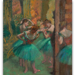 Репродукция Танцовщицы в розовом и зеленом, Эдгара Дега, 80x65 см цена и информация | Репродукции, картины | pigu.lt