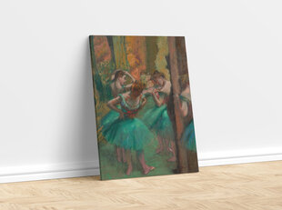 Reprodukcija Šokėjos žaliai rožiniais apdarais, Edgar Degas 80x65 cm kaina ir informacija | Reprodukcijos, paveikslai | pigu.lt