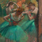 Reprodukcija Šokėjos žaliai rožiniais apdarais, Edgar Degas 80x65 cm kaina ir informacija | Reprodukcijos, paveikslai | pigu.lt