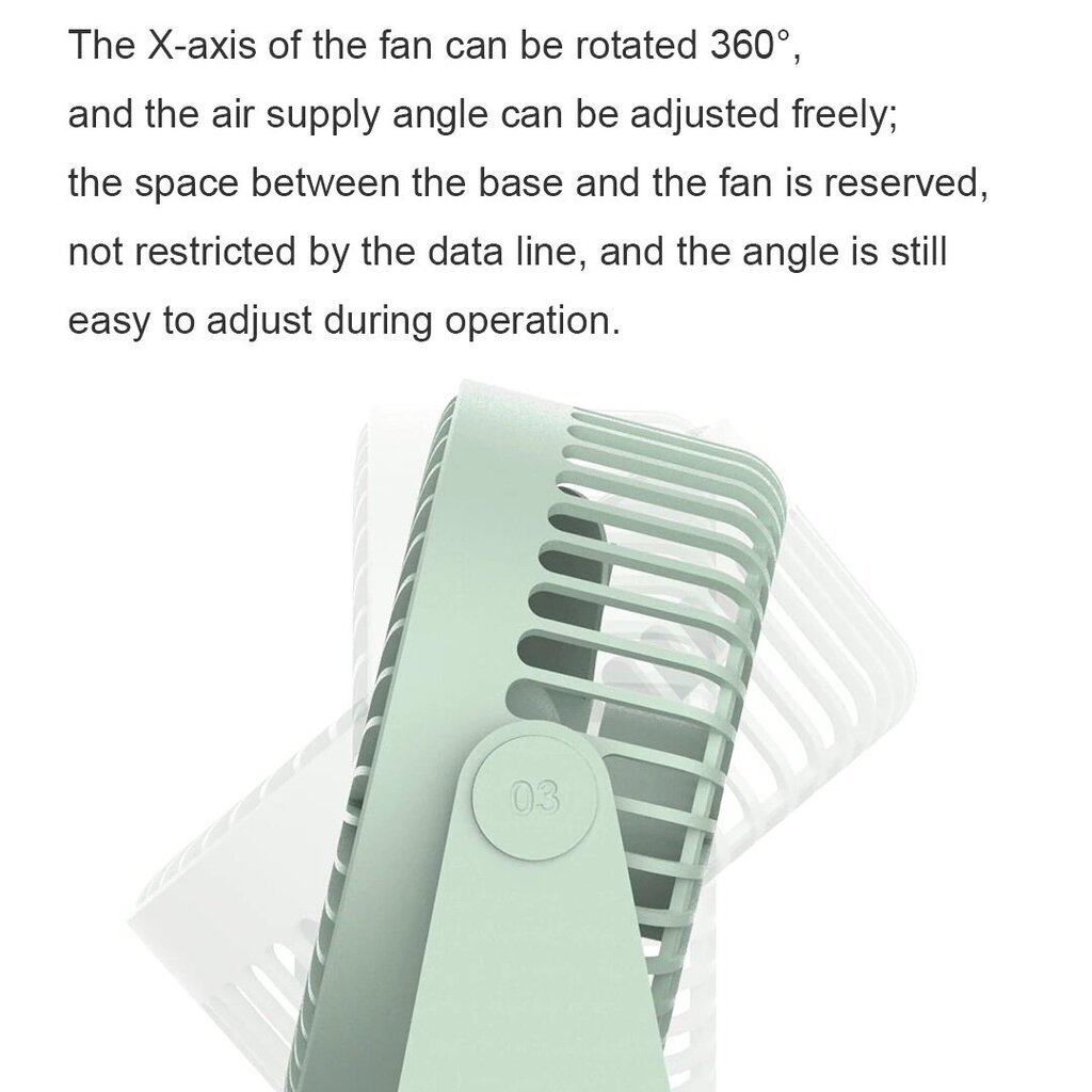 Stalinis ventiliatorius Sothing USB Desktop Fan Žalias kaina ir informacija | Ventiliatoriai | pigu.lt