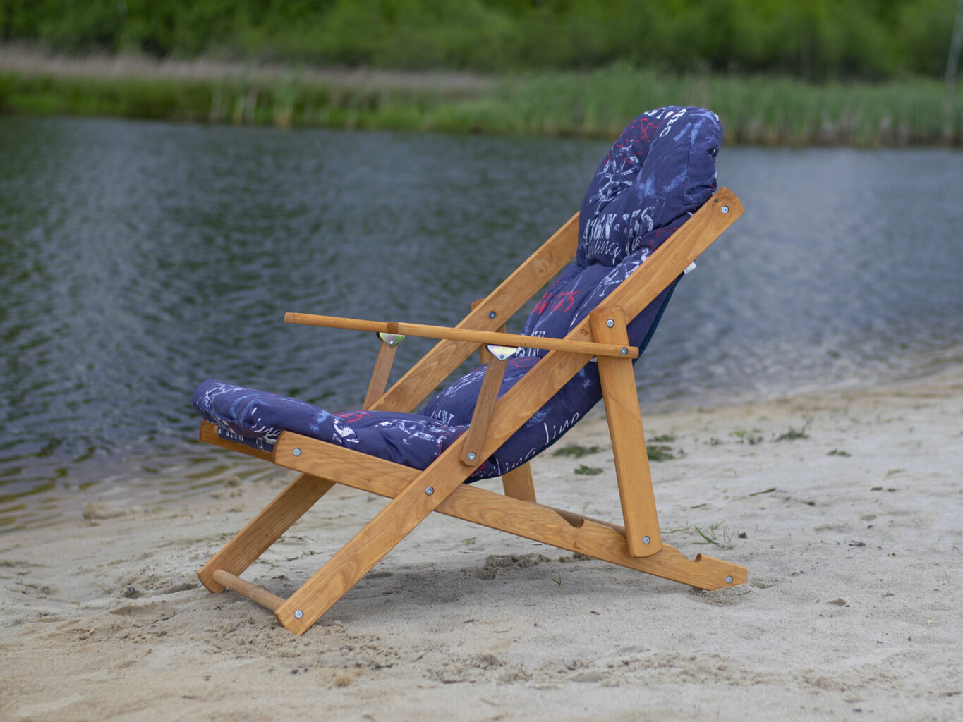 Sulankstoma medinė kėdė "Borneo", žalia kaina ir informacija | Lauko kėdės, foteliai, pufai | pigu.lt